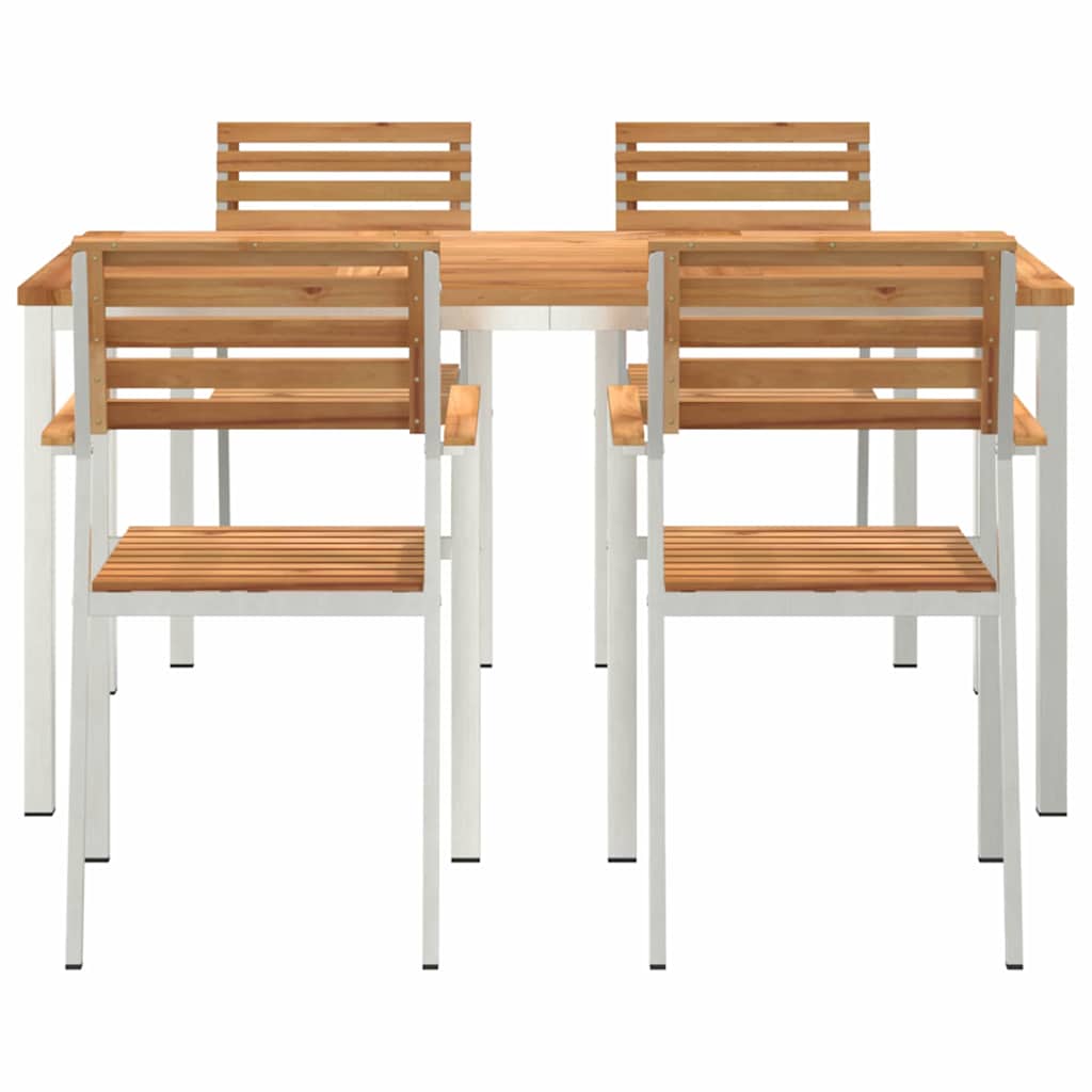 Set de masă pentru grădină 5 pcs Maro Lemn solid de tec GartenMobel Dekor