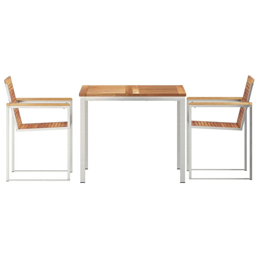 Set de masă pentru grădină 3 pcs Maro Lemn solid de tec GartenMobel Dekor