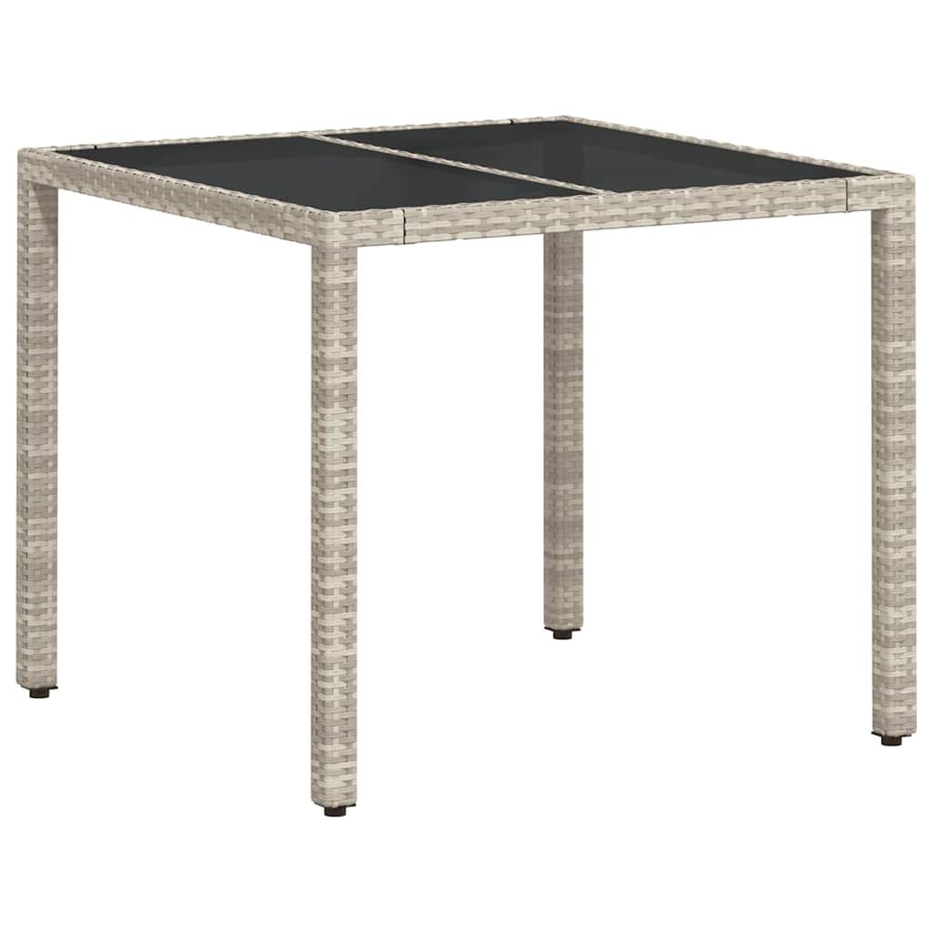 Set de masă pentru grădină 5 pcs Gri deschis poliratan GartenMobel Dekor