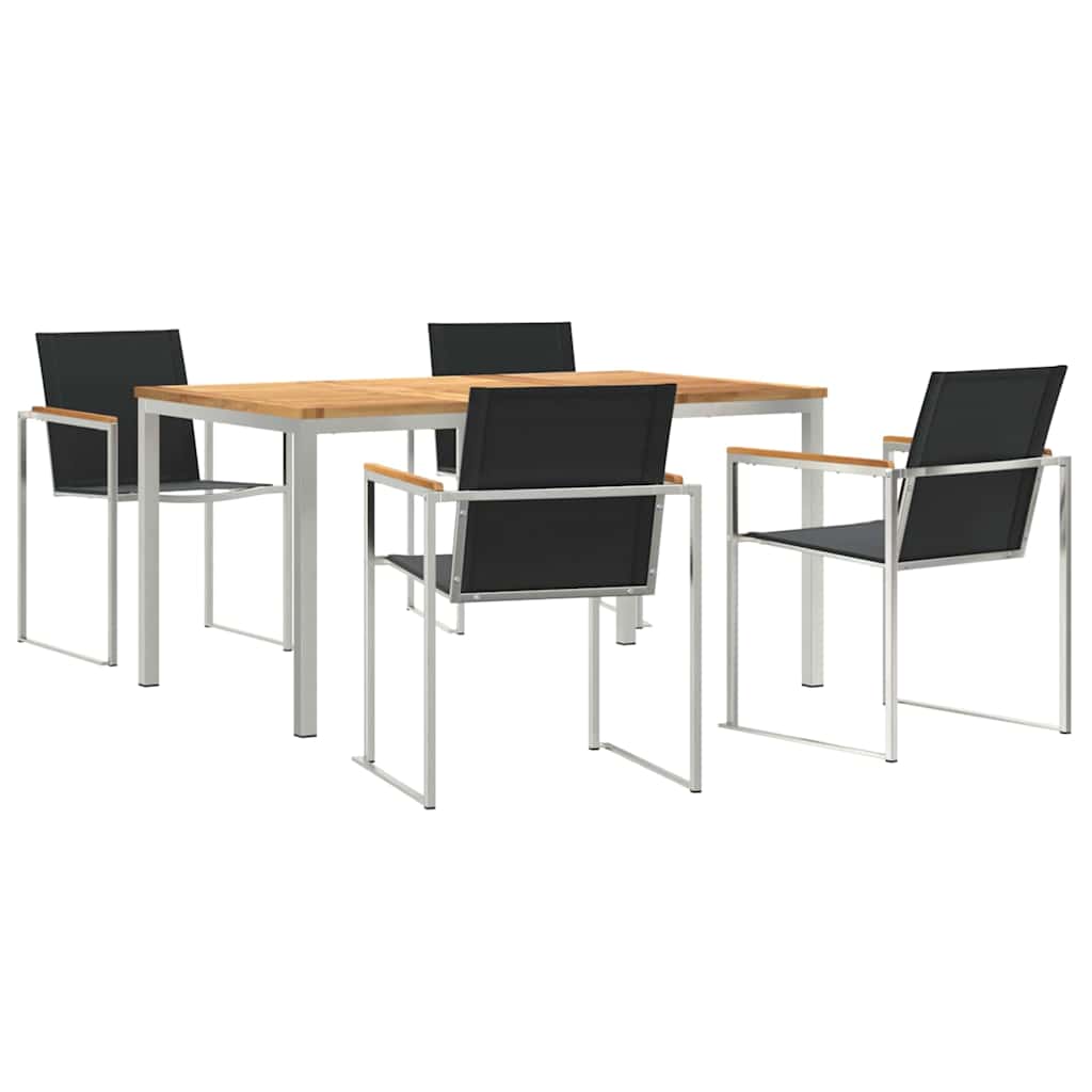 Set de masă pentru grădină 5 pcs Maro Lemn solid de tec GartenMobel Dekor