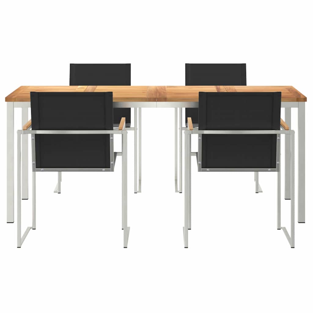 Set de masă pentru grădină 5 pcs Maro Lemn solid de tec GartenMobel Dekor