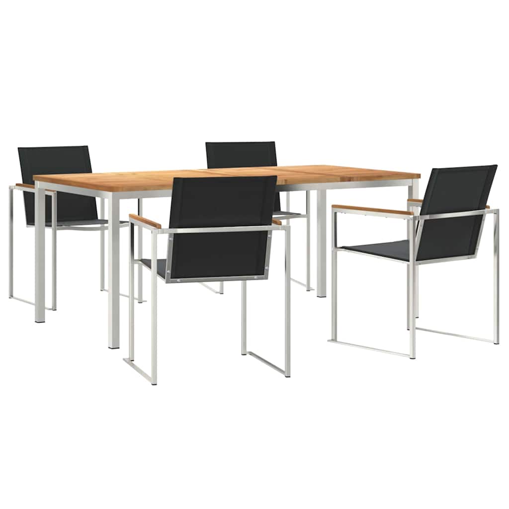 Set de masă pentru grădină 5 pcs Maro Lemn solid de tec GartenMobel Dekor