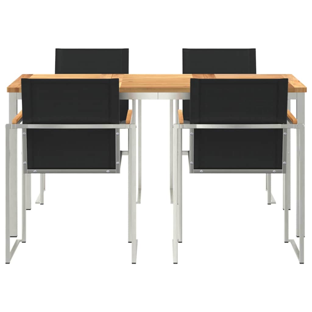 Set de masă pentru grădină 5 pcs Maro Lemn solid de tec GartenMobel Dekor