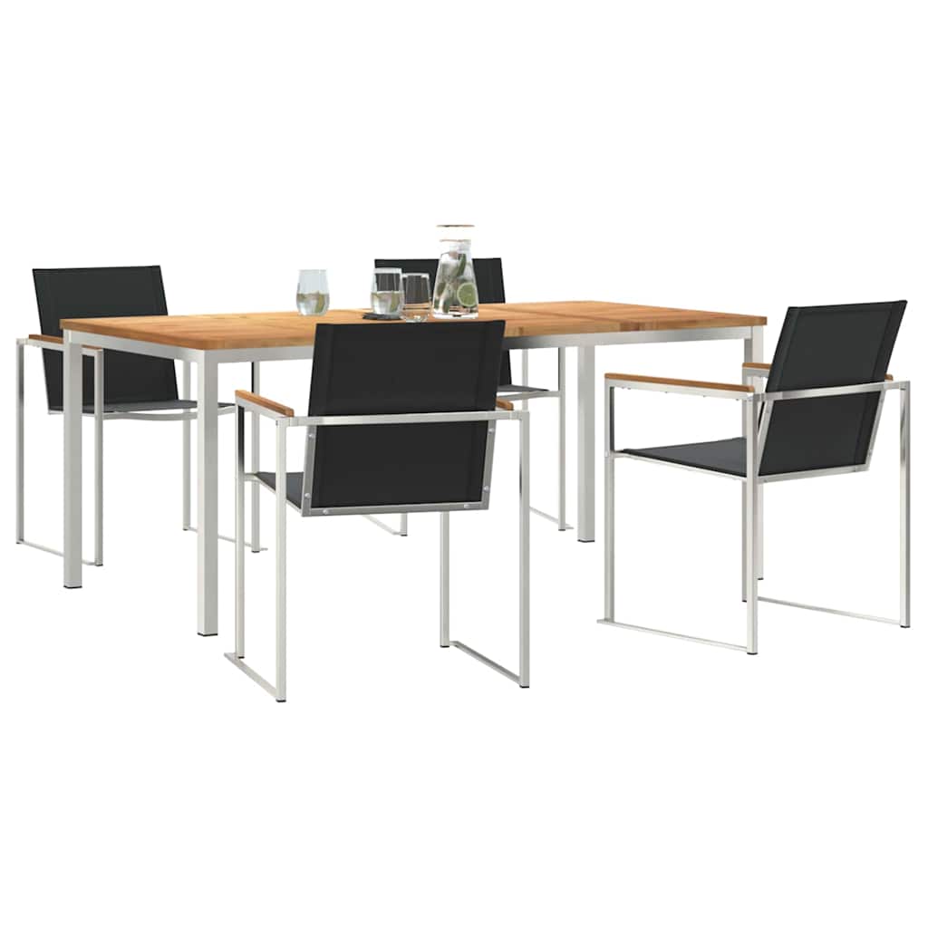 Set de masă pentru grădină 5 pcs Maro Lemn solid de tec GartenMobel Dekor