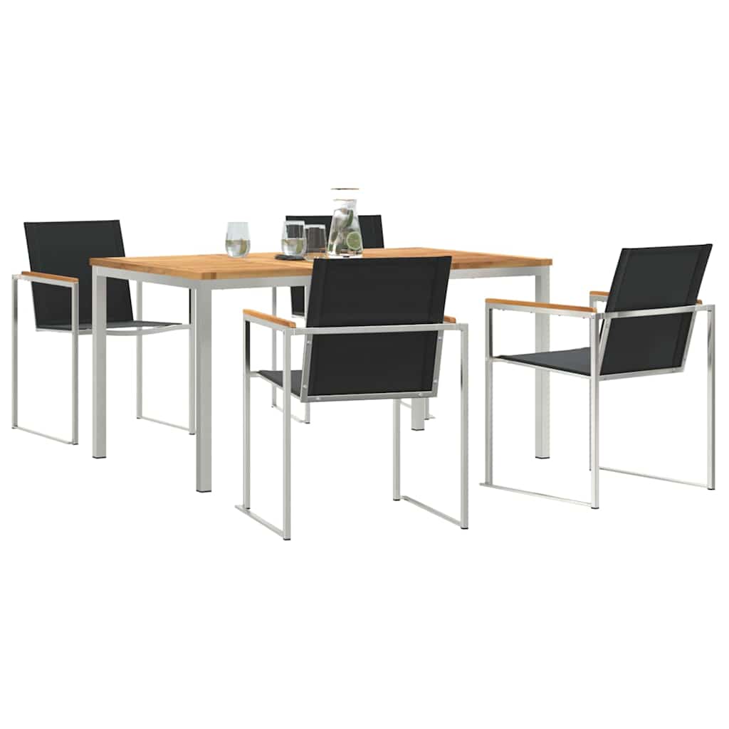 Set de masă pentru grădină 5 pcs Maro Lemn solid de tec GartenMobel Dekor