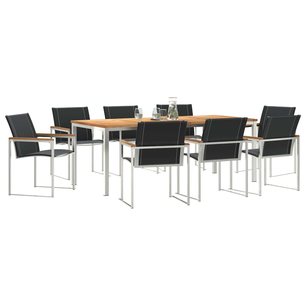 Set de masă pentru grădină 9 pcs Maro Lemn Solid de Acacia GartenMobel Dekor