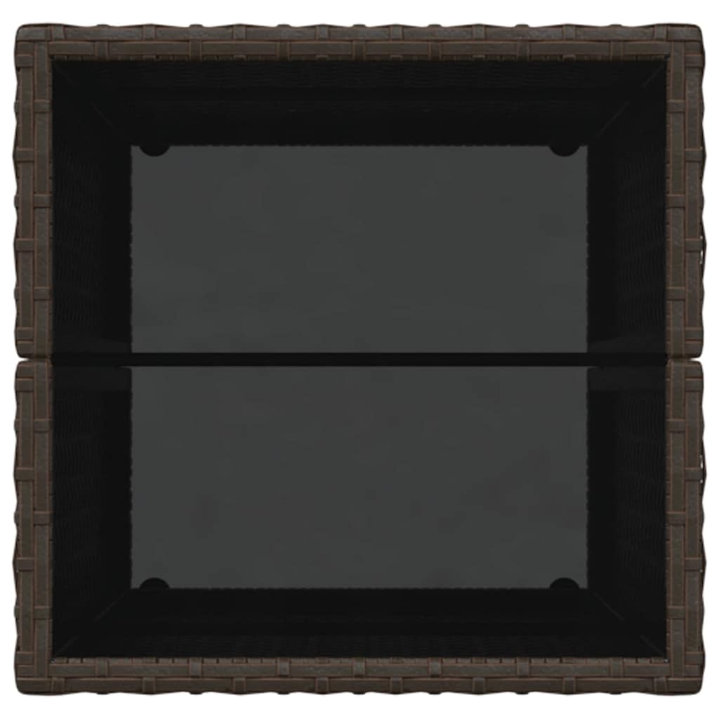 Set Bistro de Grădină 3 pcs Maro poliratan GartenMobel Dekor