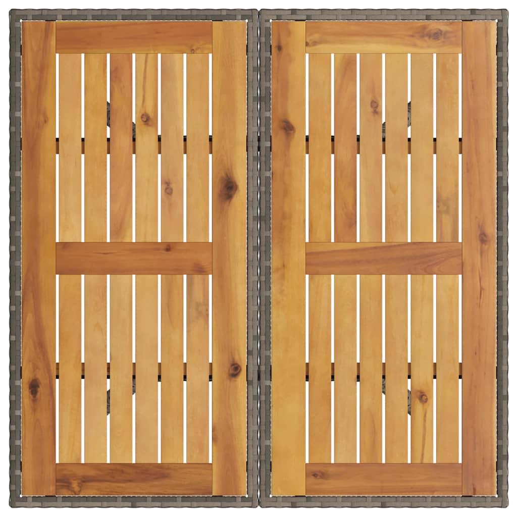 Set de masă pentru grădină 3 pcs Gri poliratan GartenMobel Dekor