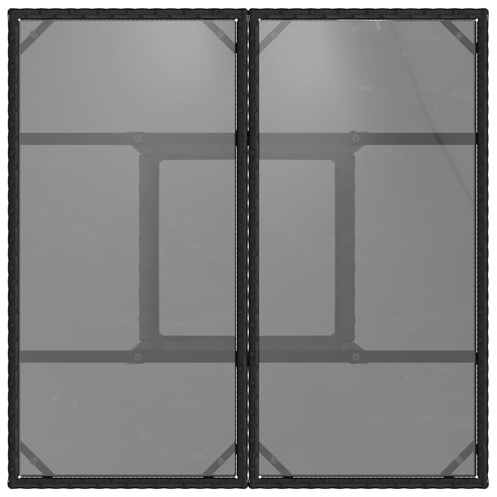 Set de masă pentru grădină 5 pcs Negru poliratan GartenMobel Dekor