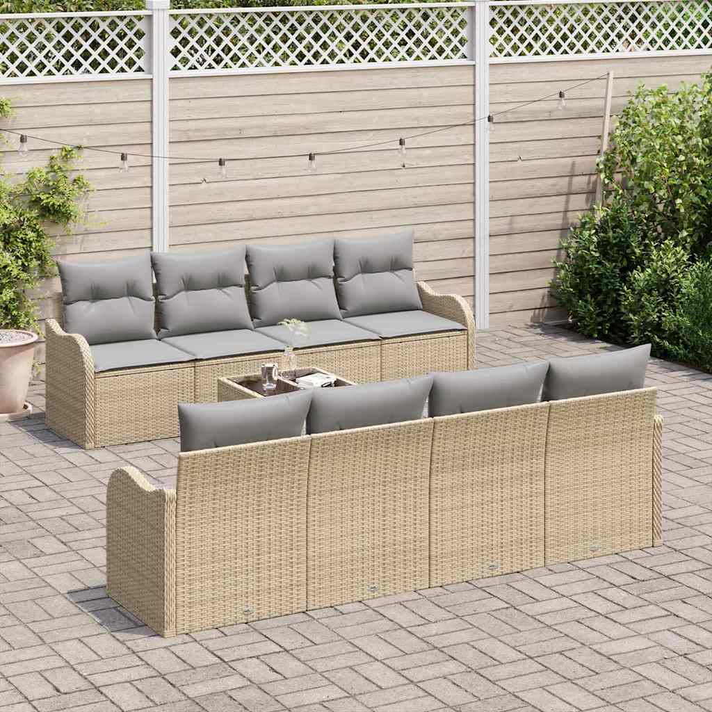 Set de canapele pentru grădină Bej 55 x 55 x 37 cm poliratan GartenMobel Dekor
