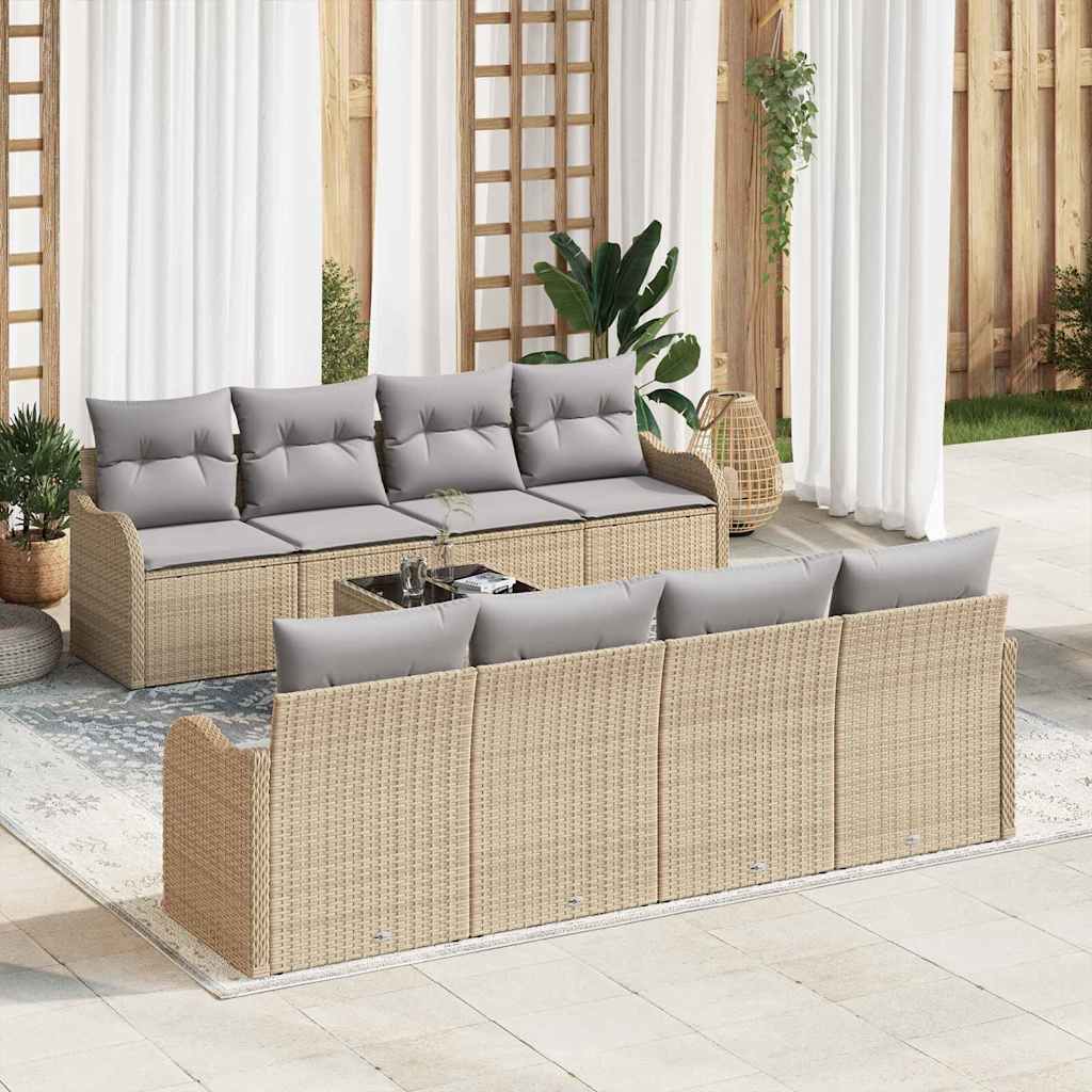 Set de canapele pentru grădină Bej 55 x 55 x 37 cm poliratan GartenMobel Dekor