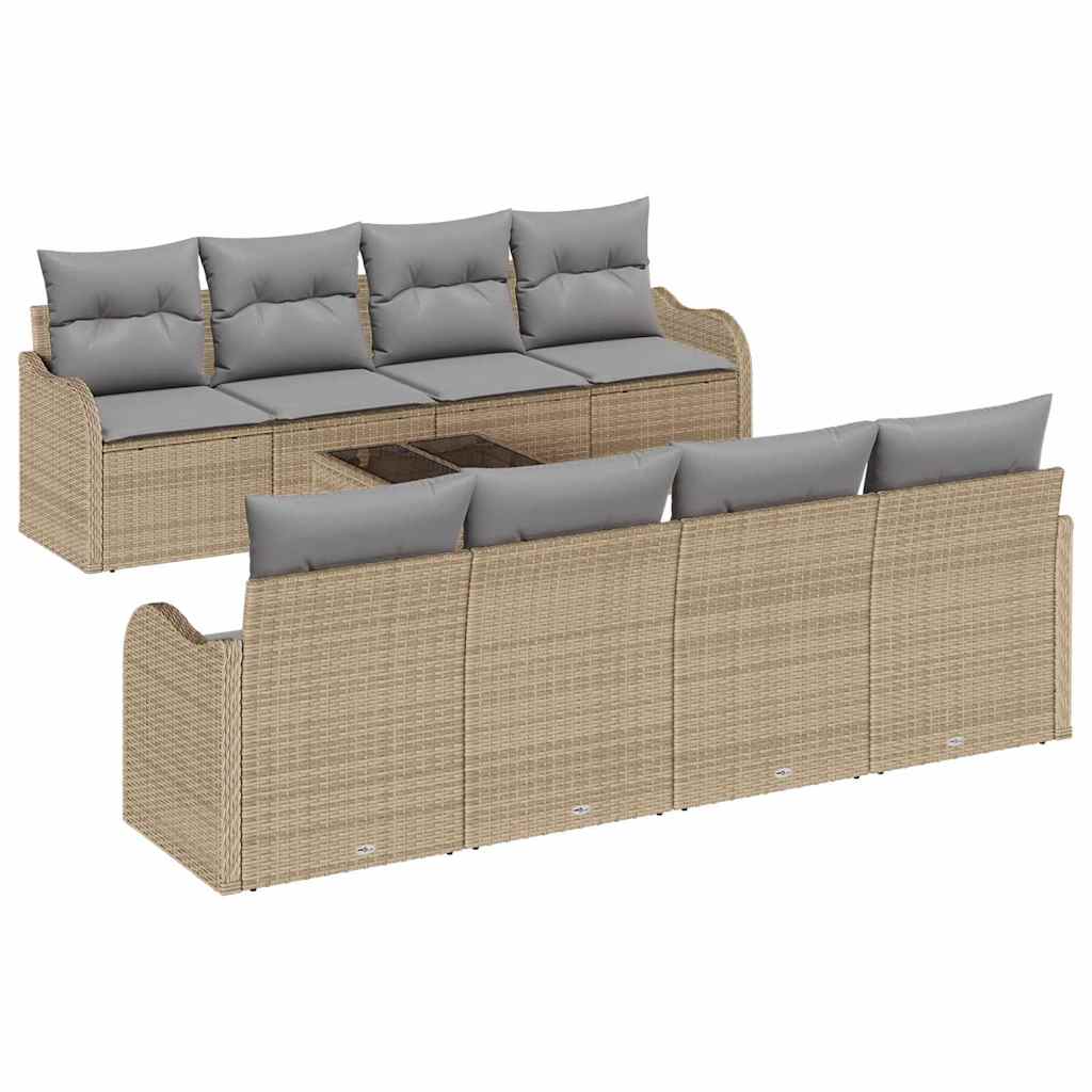 Set de canapele pentru grădină Bej 55 x 55 x 37 cm poliratan GartenMobel Dekor
