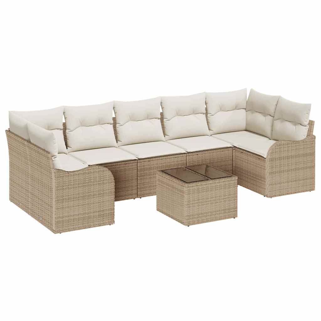 Set de canapele pentru grădină Bej 55 x 55 x 37 cm poliratan GartenMobel Dekor