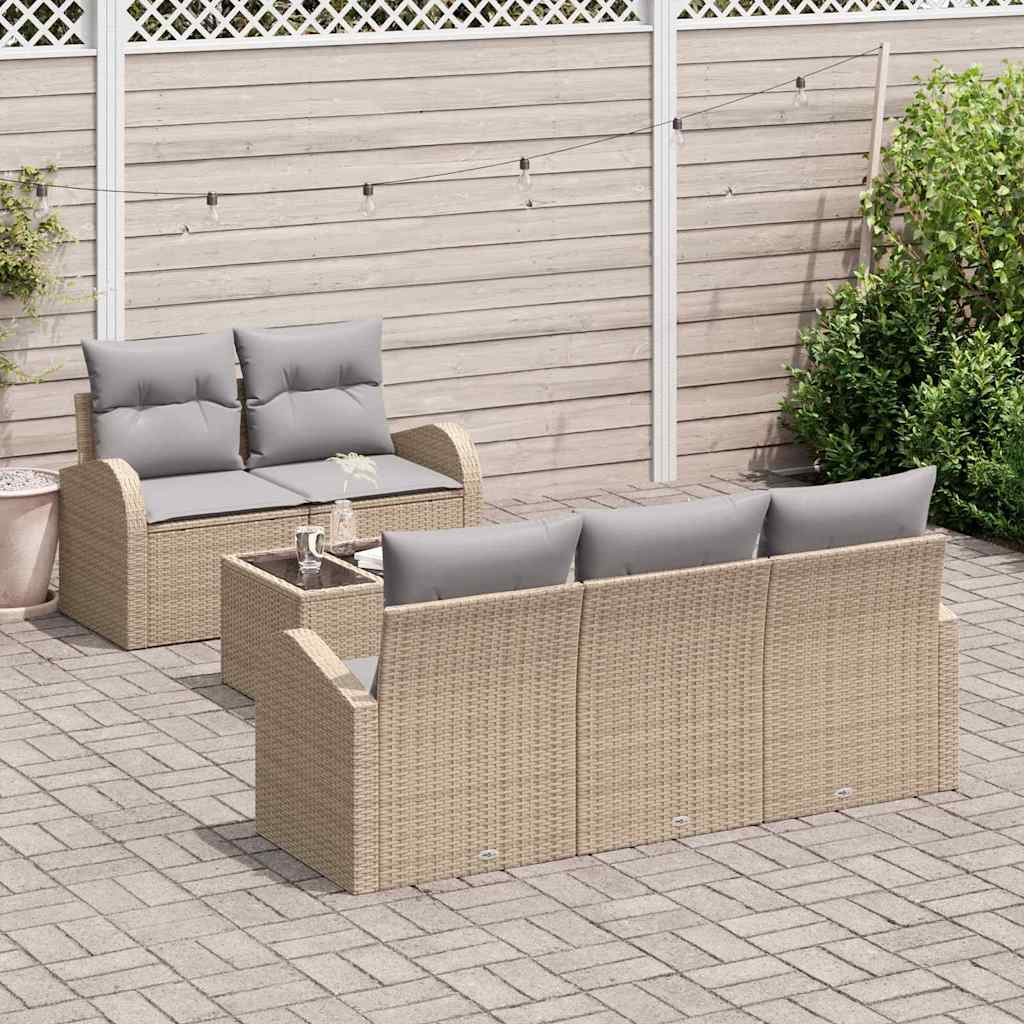 Set de canapele pentru grădină Bej 55 x 55 x 37 cm poliratan GartenMobel Dekor