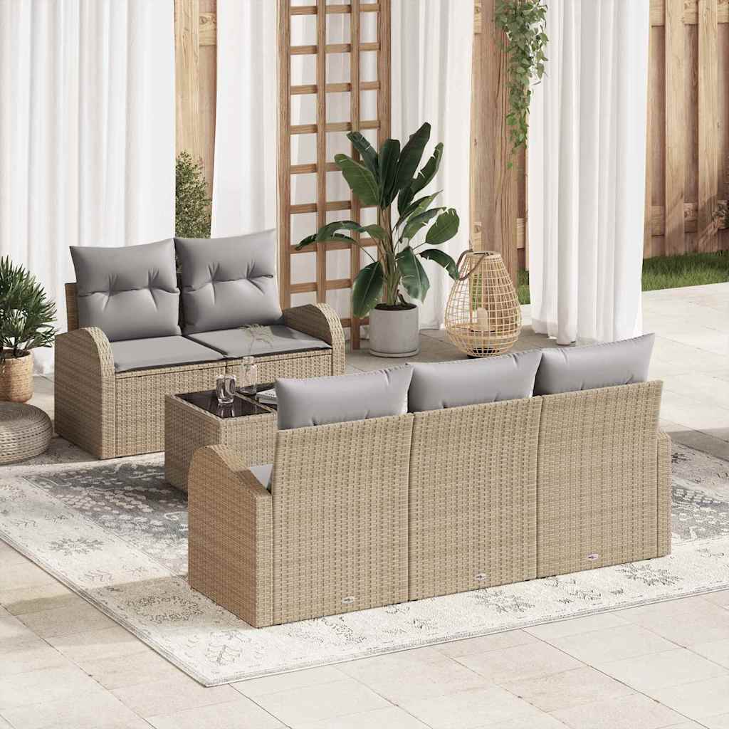 Set de canapele pentru grădină Bej 55 x 55 x 37 cm poliratan GartenMobel Dekor