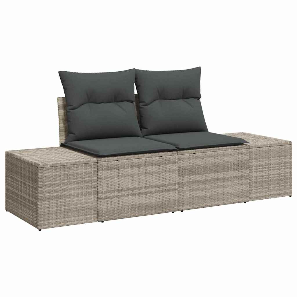 Set de canapele pentru grădină 6 pcs Gri deschis poliratan GartenMobel Dekor