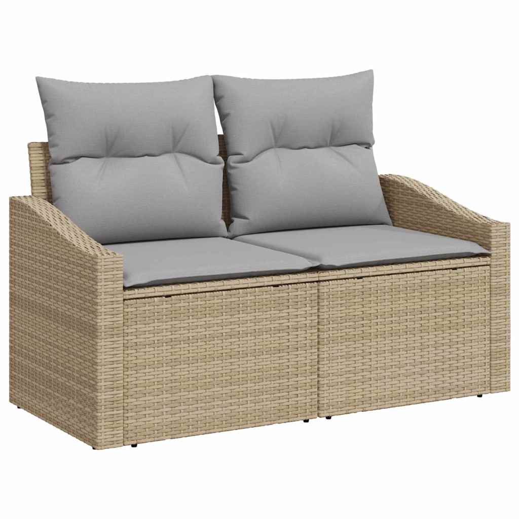 Set de canapele pentru grădină cu pernă 11 pcs Bej poliratan GartenMobel Dekor