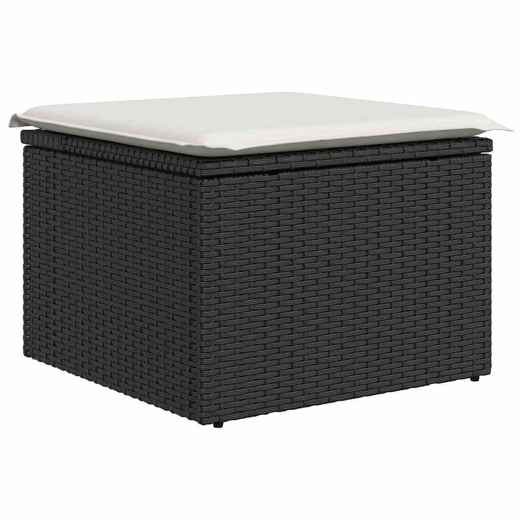 Set de canapele pentru grădină cu pernă 8 pcs Negru Rattan poli GartenMobel Dekor