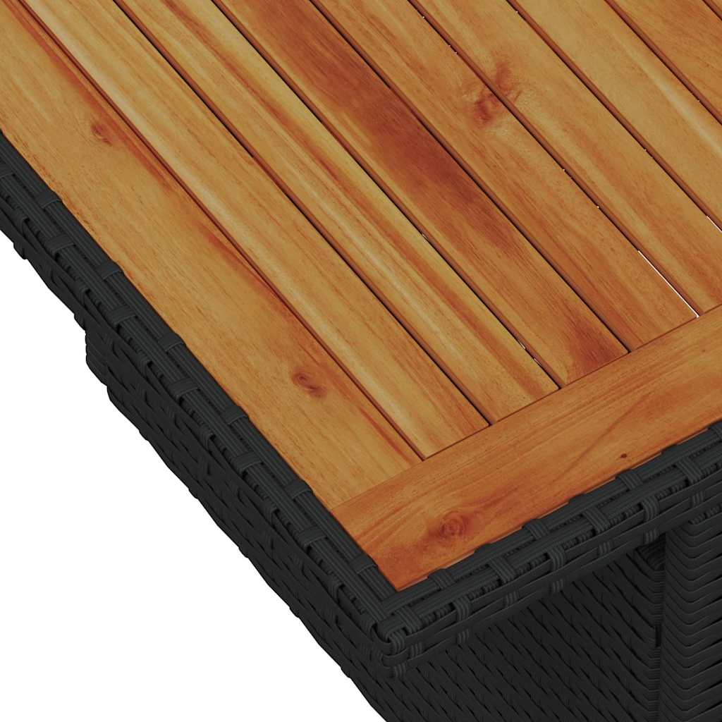 Set de masă pentru grădină cu pernă 10 pcs Negru și Crem GartenMobel Dekor