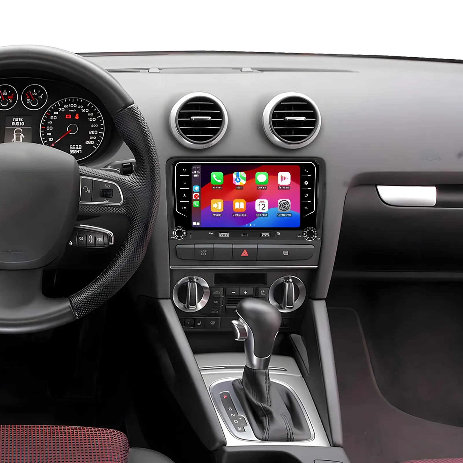 Navigatie Dedicata Audi A3 8P1 (2003 - 2013), 7Inch, 2Gb Ram, 64Gb Stocare, Carplay