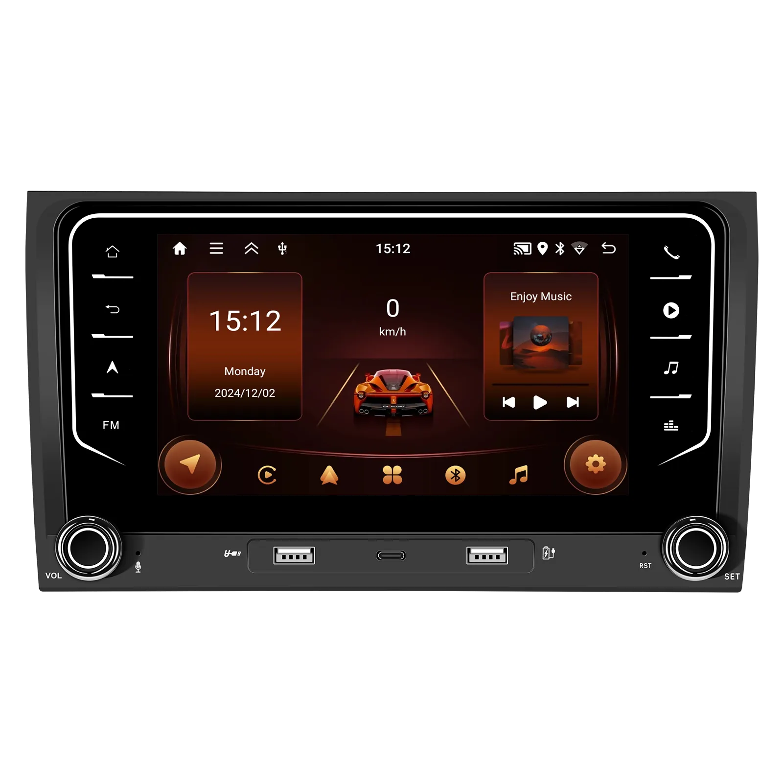 Navigatie Dedicata Audi A4 B6 B7 (2001 - 2008), 7Inch, 2Gb Ram, 64Gb Stocare, Carplay