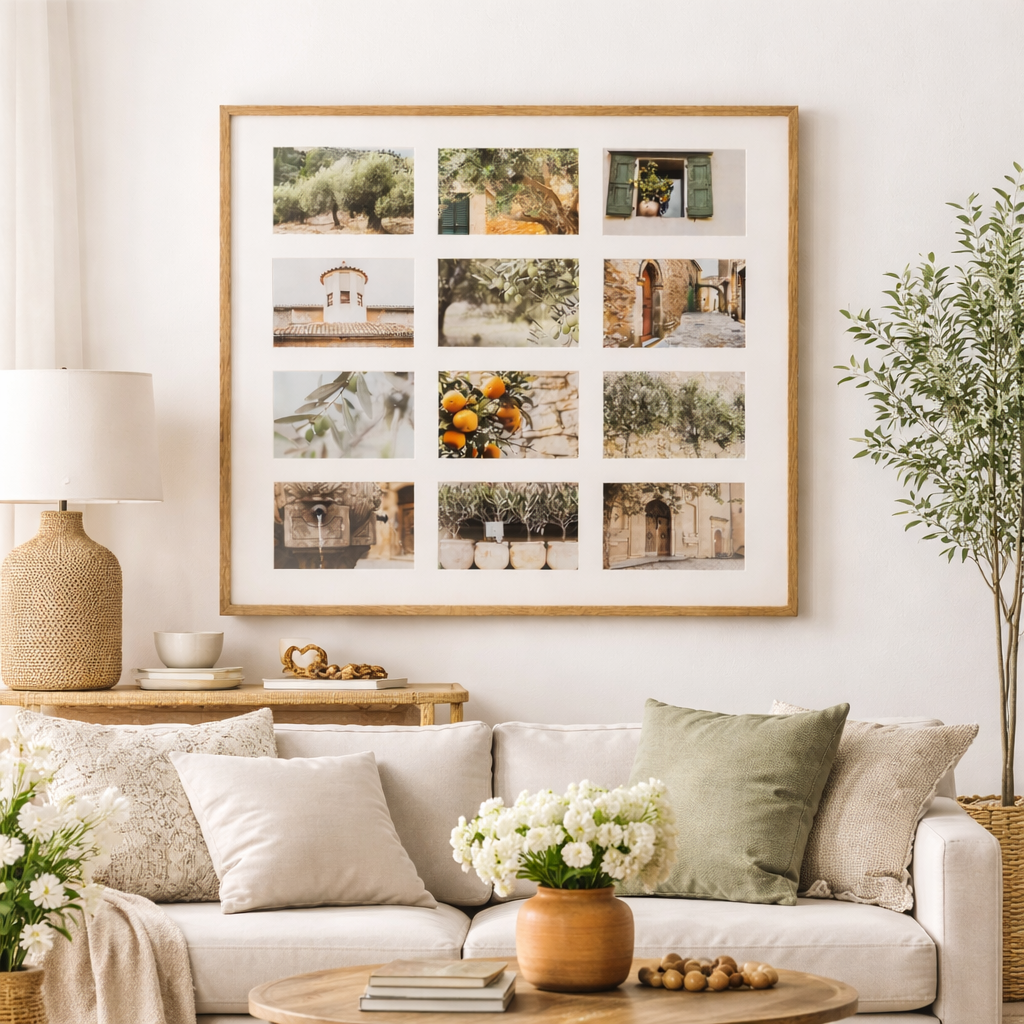 Rama foto Atmosphera Milea colaj pentru 12 fotografii, 59x54 cm, bej