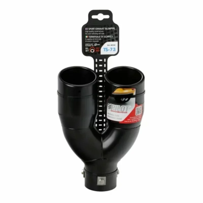 Ornament toba esapament TS-73 din otel inoxidabil Negruracordare O 37-60 mm