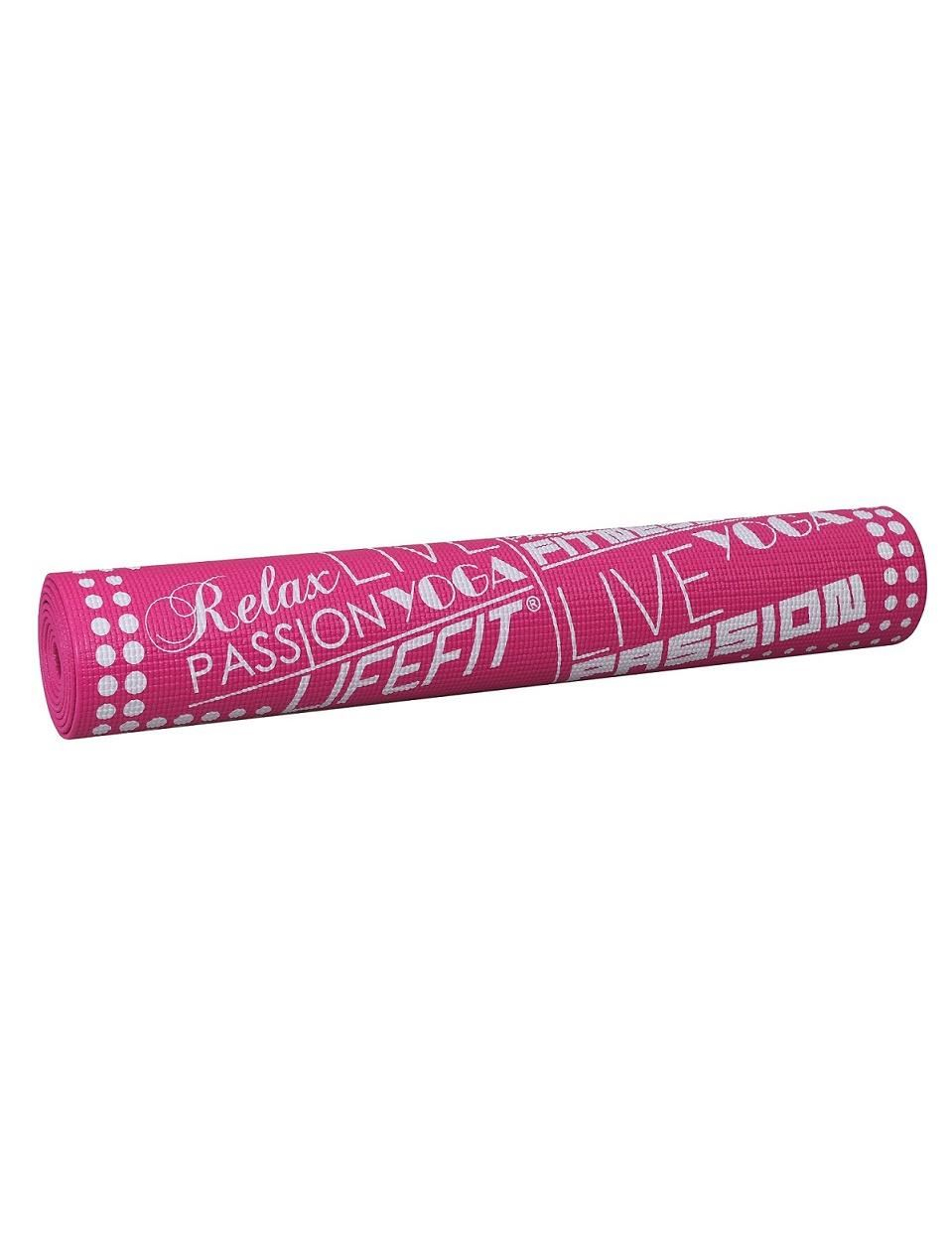 Covoraș gimnastică yoga și pilates Slimfit, 173x61x0,4 cm, roz