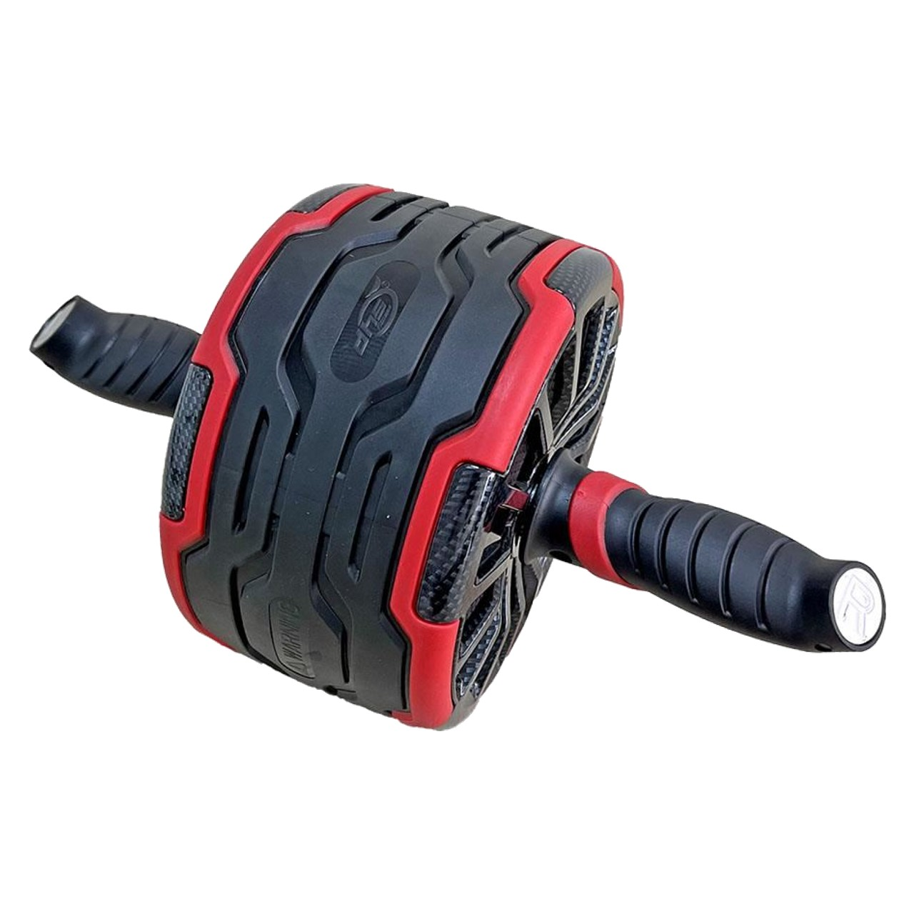 Roata fitness DHS 1003 cu covoras pentru genunchi, negru-rosu
