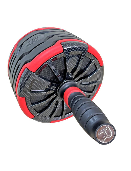 Roata fitness DHS 1003 cu covoras pentru genunchi, negru-rosu