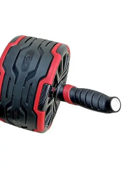 Roata fitness DHS 1003 cu covoras pentru genunchi, negru-rosu