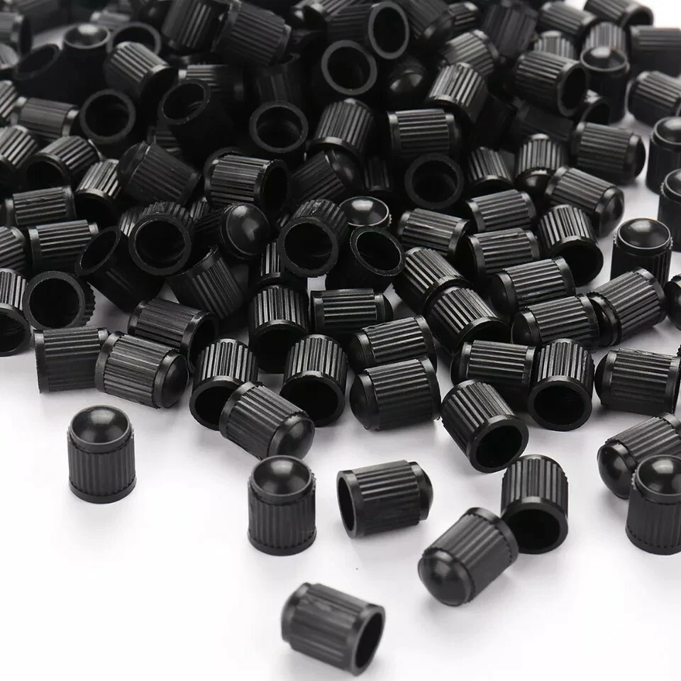 Set 100 buc. capace valva/ventil, material plastic, culoare Neagra, pentru Autoturisme, Camioane, Biciclete, Moto, ATV, Quad FAVLine Selection