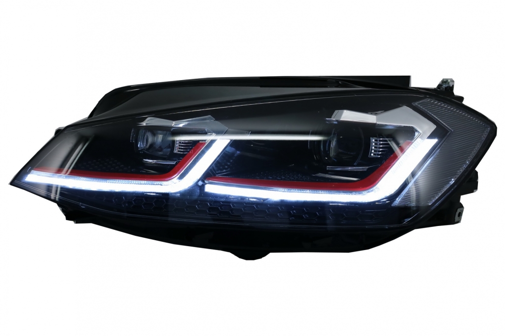 Faruri LED VW Golf 7.5 VII (2017+) GTI Look cu Semnal Dinamic Performance AutoTuning