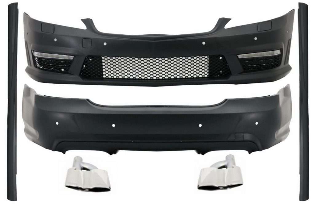 Pachet Exterior Complet LWB Mercedes S-Class W221 (2005-2011) cu Ornamente Tobe Crom Performance AutoTuning