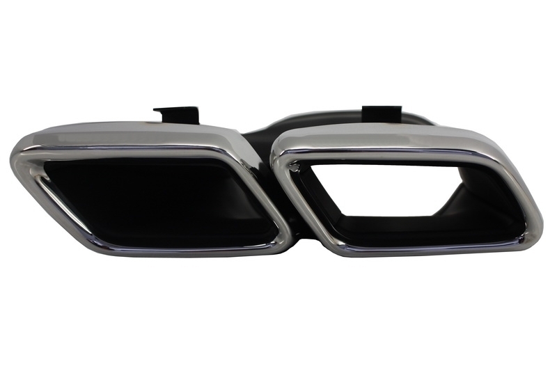 Difuzor Bara Spate cu Ornamente tobe Mercedes C-Class W205 S205 (2014-2020) C63 Design doar pentru Sport Package Performance AutoTuning