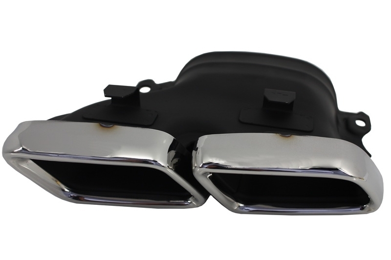 Difuzor Bara Spate cu Ornamente tobe Mercedes C-Class W205 S205 (2014-2020) C63 Design doar pentru Sport Package Performance AutoTuning