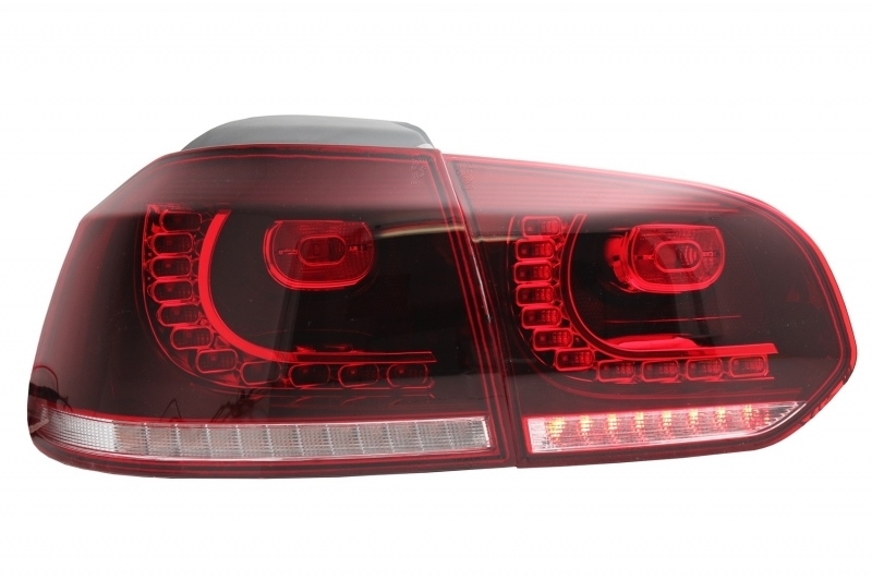 Bara Spate cu Sistem de Evacuare Stopuri Full LED si Praguri Laterale VW Golf 6 VI (2008-2013) R20 Look Performance AutoTuning