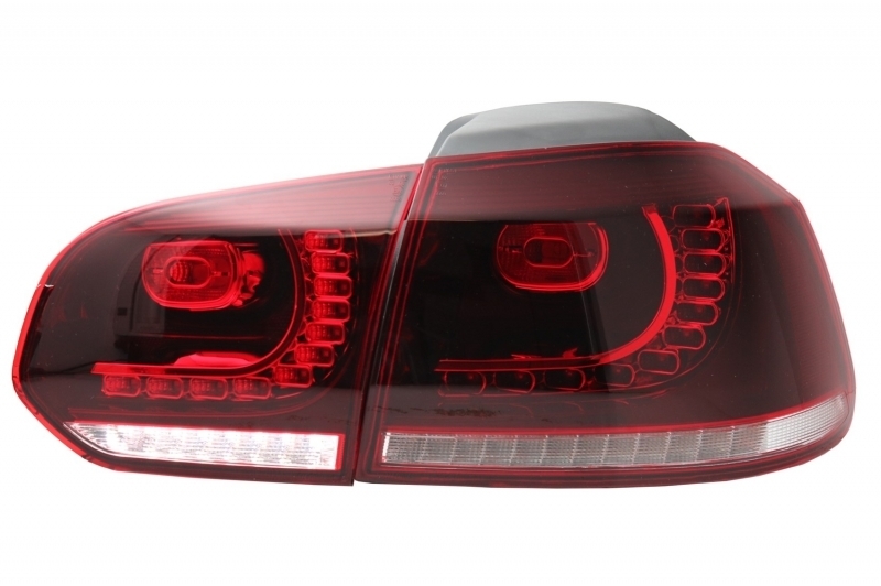 Bara Spate cu Sistem de Evacuare Stopuri Full LED si Praguri Laterale VW Golf 6 VI (2008-2013) R20 Look Performance AutoTuning