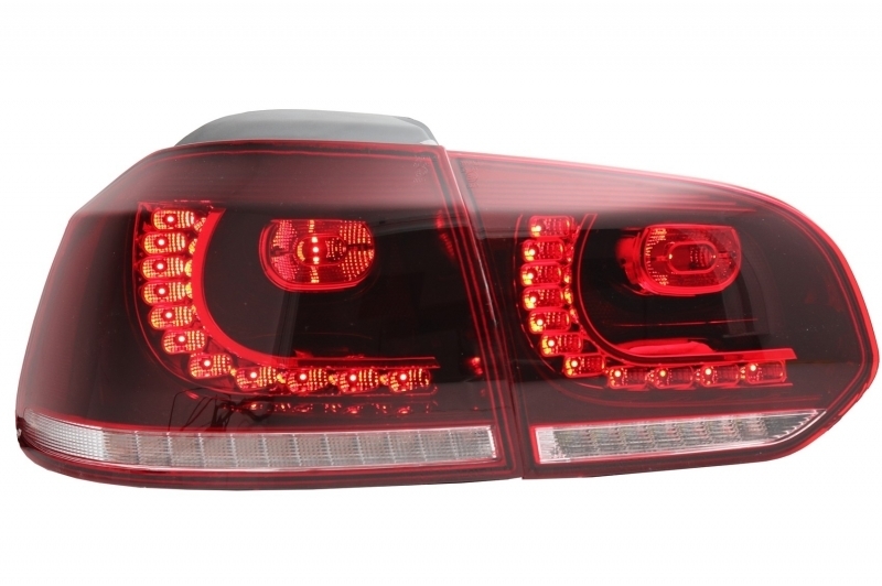 Bara Spate cu Sistem de Evacuare si Stopuri Full LED VW Golf 6 VI (2008-2013) R20 Look Performance AutoTuning