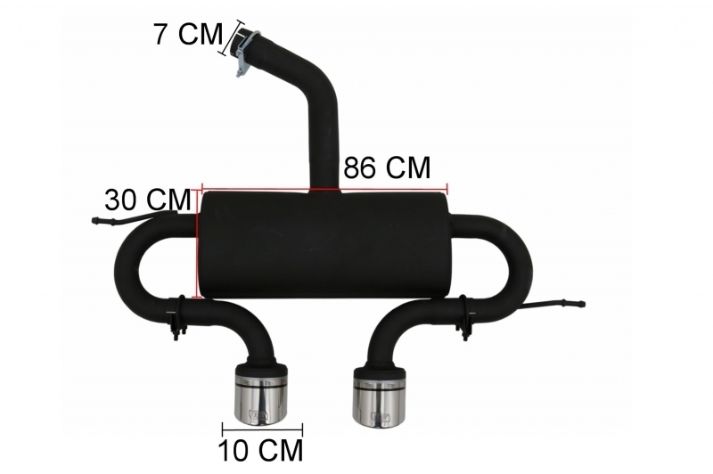 Bara Spate cu Sistem de Evacuare si Stopuri Full LED VW Golf 6 VI (2008-2013) R20 Look Performance AutoTuning