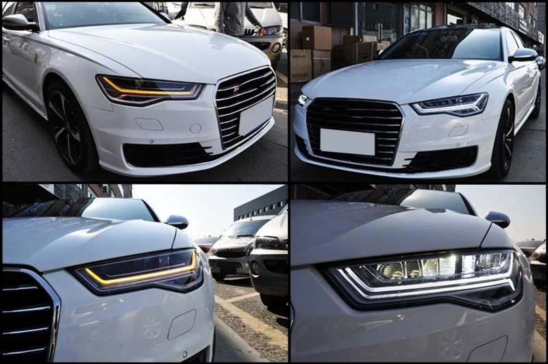 Bara Fata cu Faruri Full LED Semnalizare Dinamica Secventiala Audi A6 4G (2011-2018) RS6 Matrix Design Performance AutoTuning