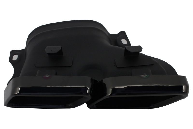 Difuzor Bara Spate cu Ornamente tobe Negre Mercedes C-Class W205 S205 (2014-2020) C63 Design doar pentru Sport Package Performance AutoTuning