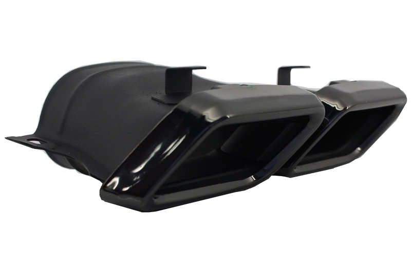 Difuzor Bara Spate cu Ornamente tobe Negre Mercedes C-Class W205 S205 (2014-2020) C63 Design doar pentru Sport Package Performance AutoTuning