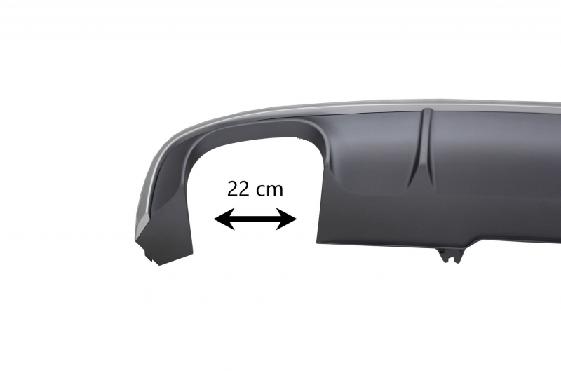 Difuzor Bara Spate cu Ornamente Evacuare AUDI A4 B9 8W S-line (2016-2018) Sedan Avant S4 Design Performance AutoTuning