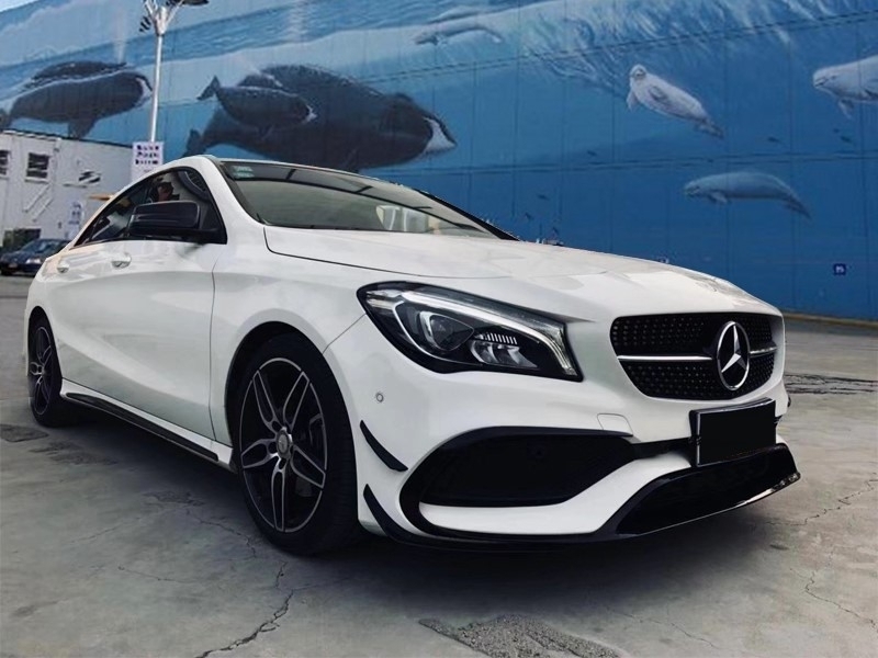 Prelungiri Bara Fata si Spate MERCEDES CLA W117 FACELIFT (2016-2018) CLA45 Design Negru Lucios Performance AutoTuning
