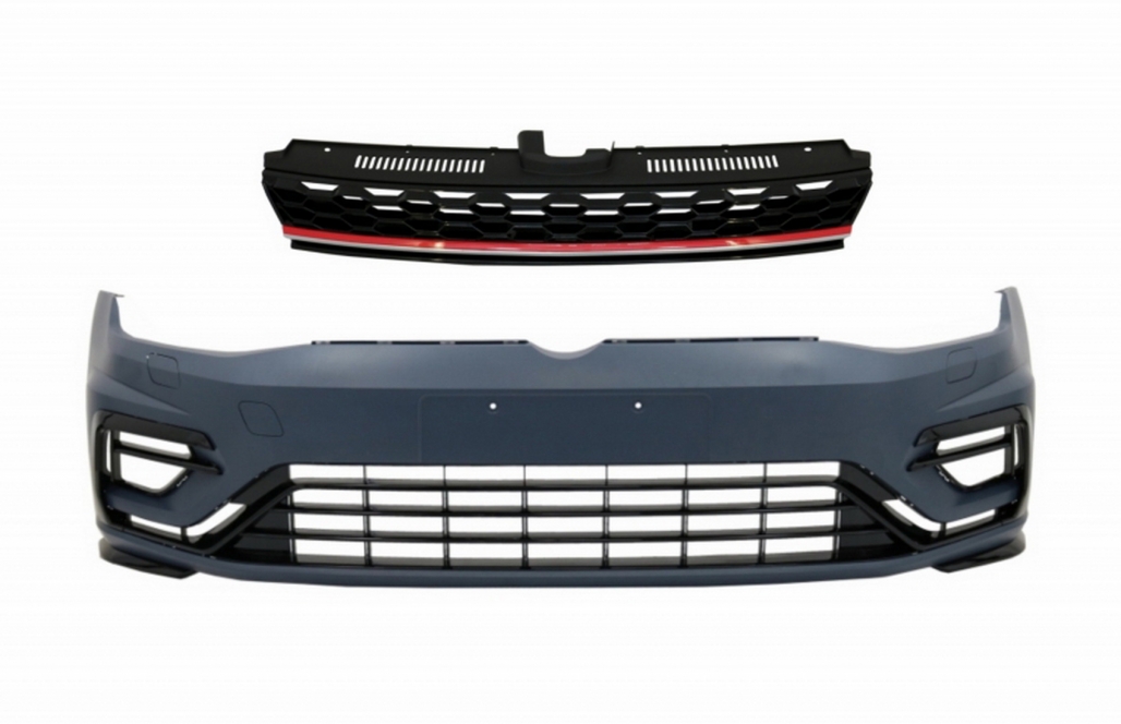 Bara fata cu Grila Centrala compatibila cu VW Golf 7.5 (2017-2020) R GTI Design Performance AutoTuning