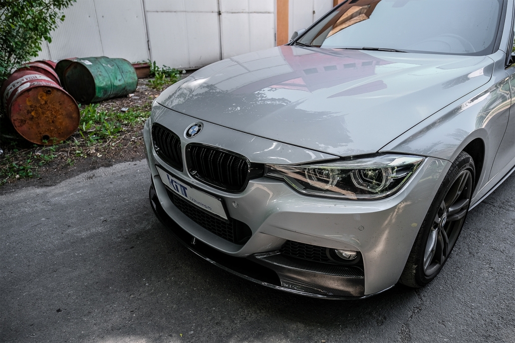 Prelungire Bara Fata cu Difuzor Bara Spate BMW Seria 3 F30 F31 (2011-up) M Performance Design Carbon Film Performance AutoTuning