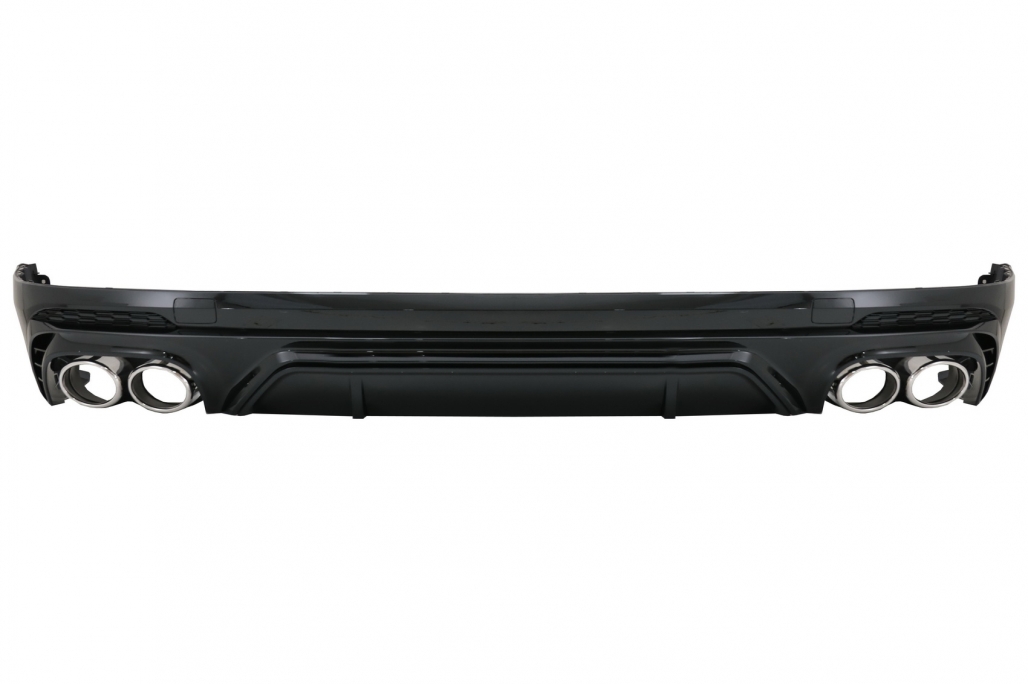 Difuzor Bara Spate Evacuare Dubla Audi Q5 SUV FY S-Line (2018-2020) Evacuari Crom Performance AutoTuning