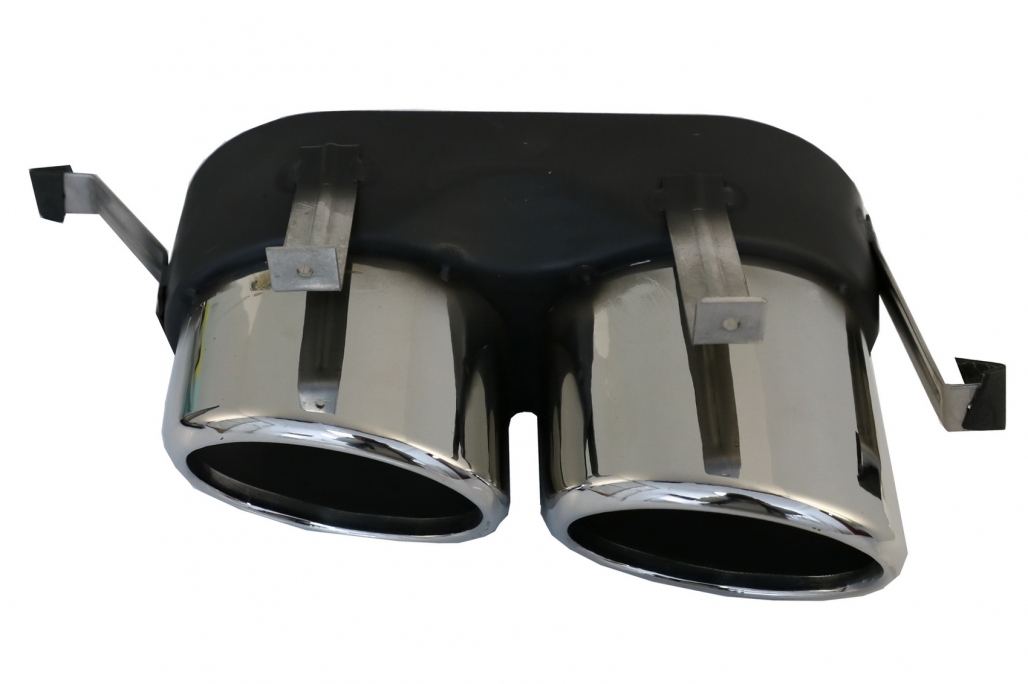 Difuzor Bara Spate Evacuare Dubla Audi Q5 SUV FY S-Line (2018-2020) Evacuari Crom Performance AutoTuning