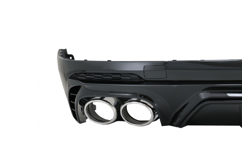 Difuzor Bara Spate Evacuare Dubla Audi Q5 SUV FY S-Line (2018-2020) Evacuari Crom Performance AutoTuning